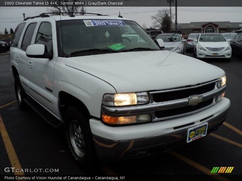 Summit White / Gray/Dark Charcoal 2003 Chevrolet Tahoe LS 4x4