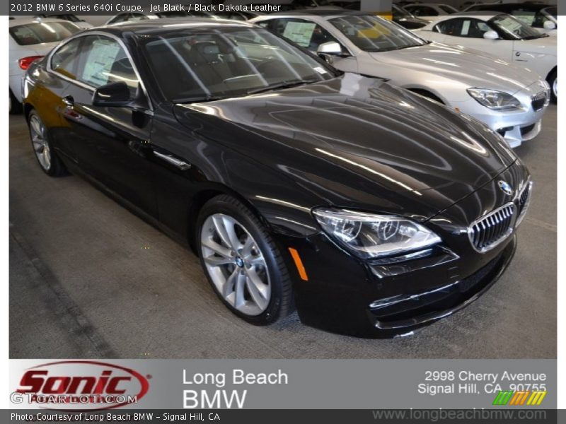 Jet Black / Black Dakota Leather 2012 BMW 6 Series 640i Coupe