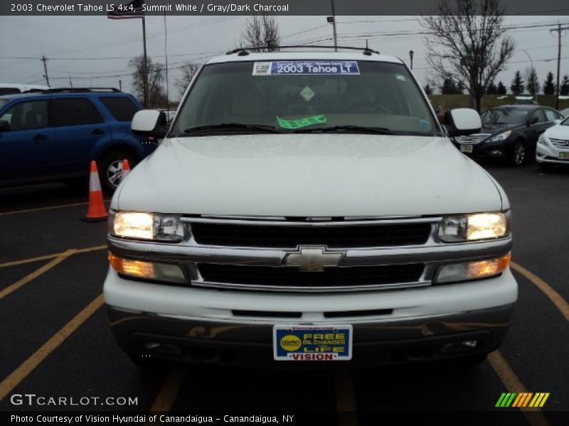 Summit White / Gray/Dark Charcoal 2003 Chevrolet Tahoe LS 4x4