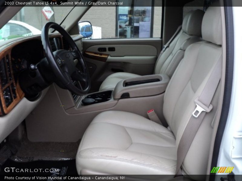 Summit White / Gray/Dark Charcoal 2003 Chevrolet Tahoe LS 4x4