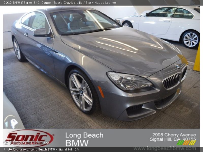 Space Gray Metallic / Black Nappa Leather 2012 BMW 6 Series 640i Coupe