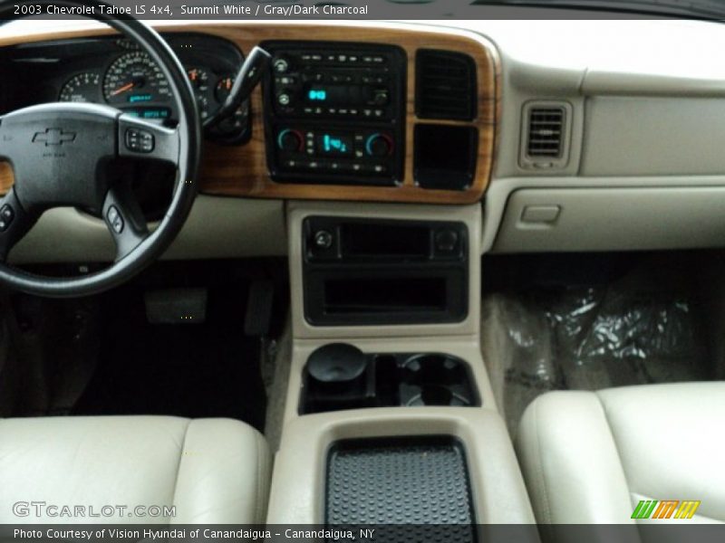 Summit White / Gray/Dark Charcoal 2003 Chevrolet Tahoe LS 4x4