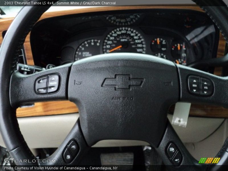 Summit White / Gray/Dark Charcoal 2003 Chevrolet Tahoe LS 4x4