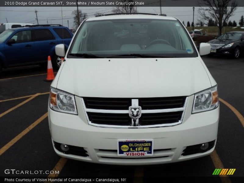Stone White / Medium Slate Gray/Light Shale 2010 Dodge Grand Caravan SXT