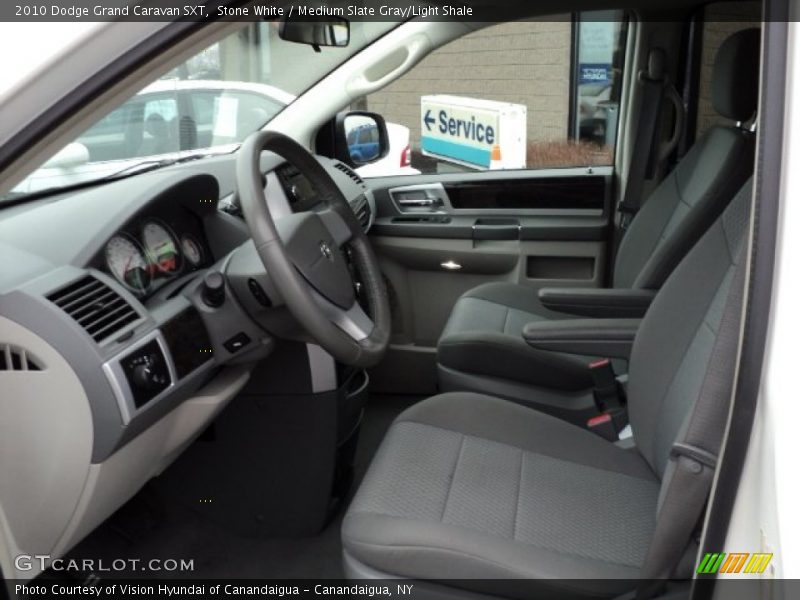 Stone White / Medium Slate Gray/Light Shale 2010 Dodge Grand Caravan SXT