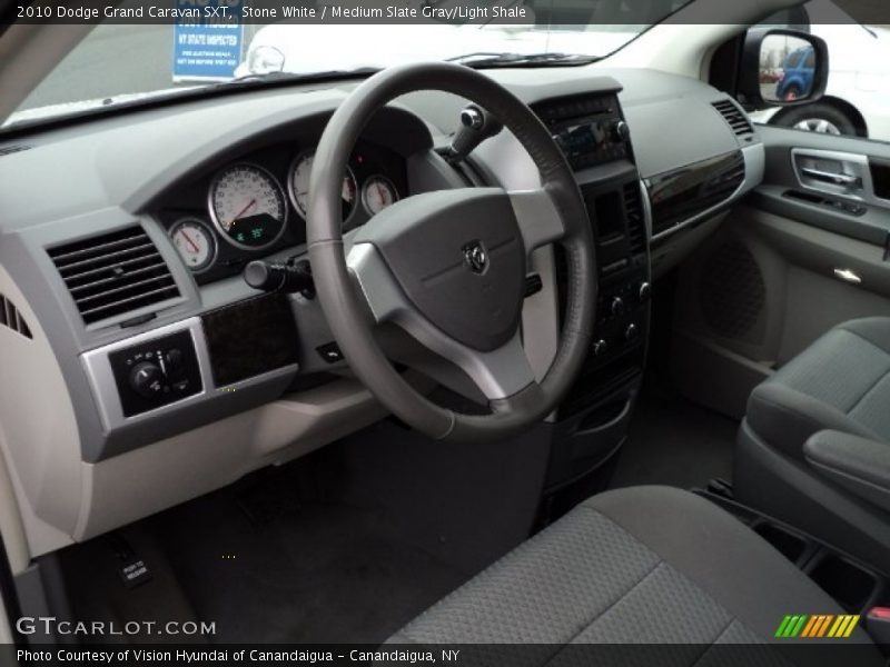 Stone White / Medium Slate Gray/Light Shale 2010 Dodge Grand Caravan SXT
