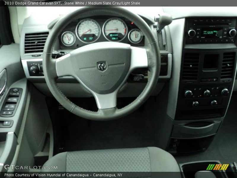 Stone White / Medium Slate Gray/Light Shale 2010 Dodge Grand Caravan SXT