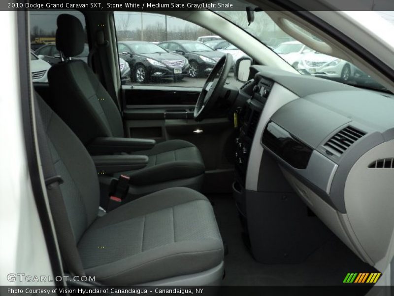 Stone White / Medium Slate Gray/Light Shale 2010 Dodge Grand Caravan SXT