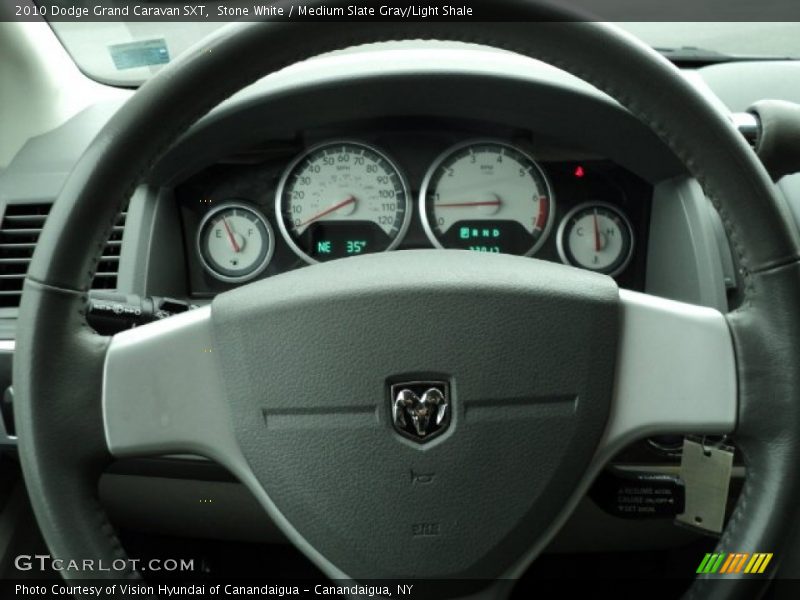 Stone White / Medium Slate Gray/Light Shale 2010 Dodge Grand Caravan SXT