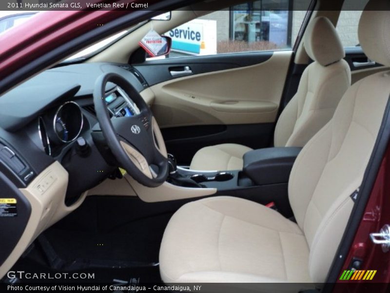 Venetian Red / Camel 2011 Hyundai Sonata GLS