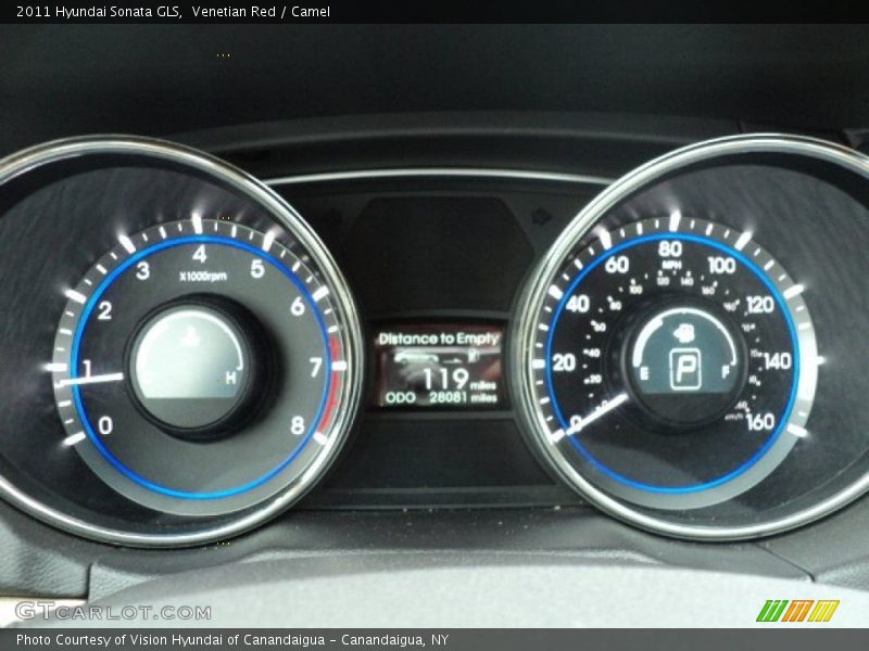 Venetian Red / Camel 2011 Hyundai Sonata GLS