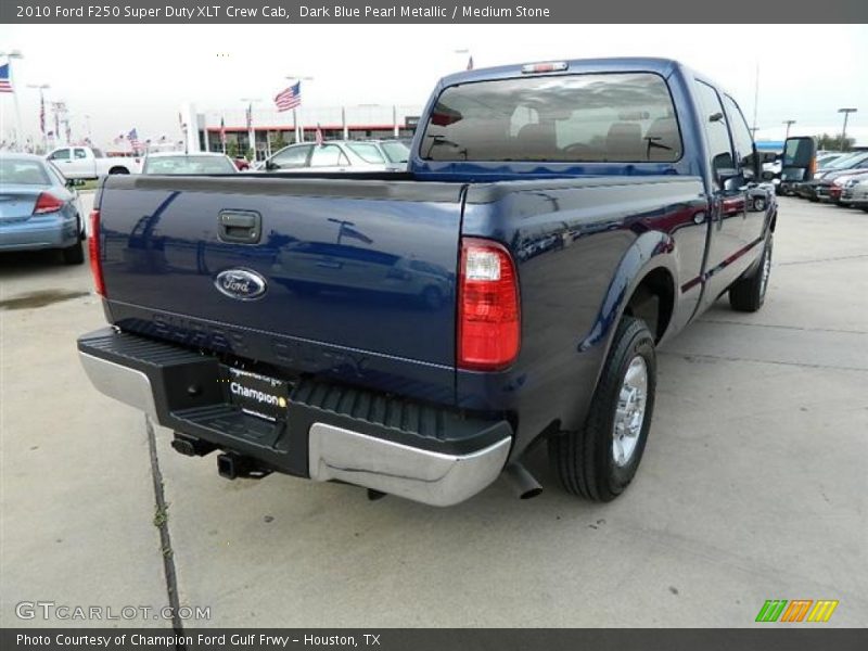 Dark Blue Pearl Metallic / Medium Stone 2010 Ford F250 Super Duty XLT Crew Cab