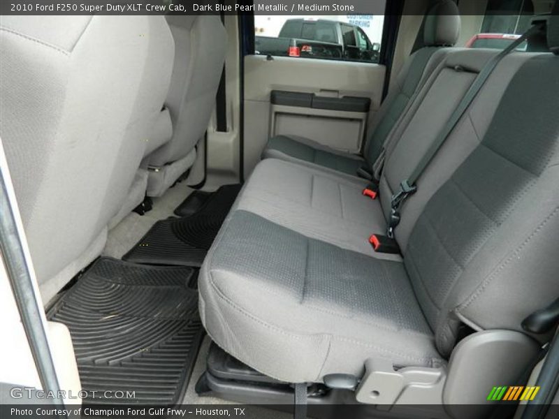 Dark Blue Pearl Metallic / Medium Stone 2010 Ford F250 Super Duty XLT Crew Cab