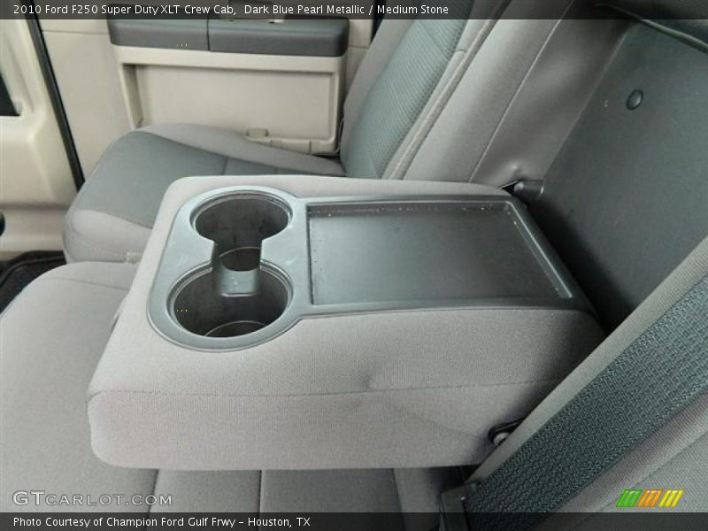 Dark Blue Pearl Metallic / Medium Stone 2010 Ford F250 Super Duty XLT Crew Cab