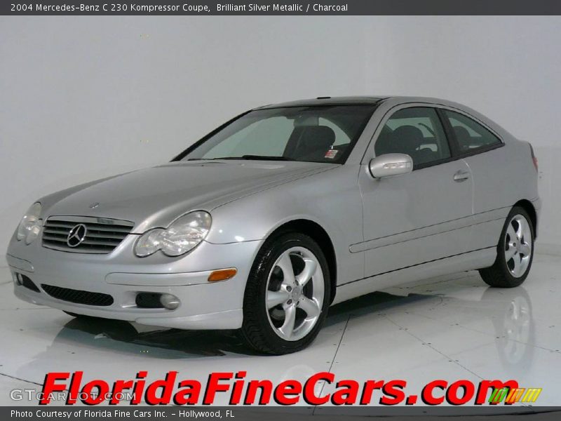 Brilliant Silver Metallic / Charcoal 2004 Mercedes-Benz C 230 Kompressor Coupe