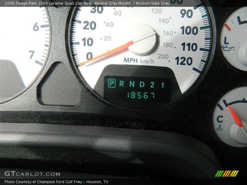 Mineral Gray Metallic / Medium Slate Gray 2008 Dodge Ram 1500 Laramie Quad Cab 4x4