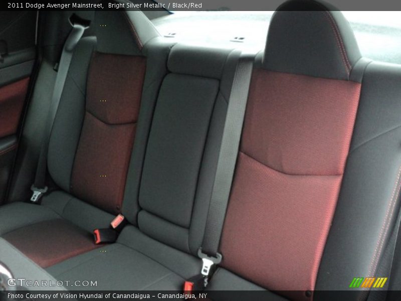 Bright Silver Metallic / Black/Red 2011 Dodge Avenger Mainstreet
