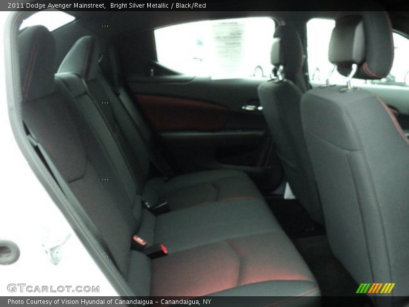 Bright Silver Metallic / Black/Red 2011 Dodge Avenger Mainstreet
