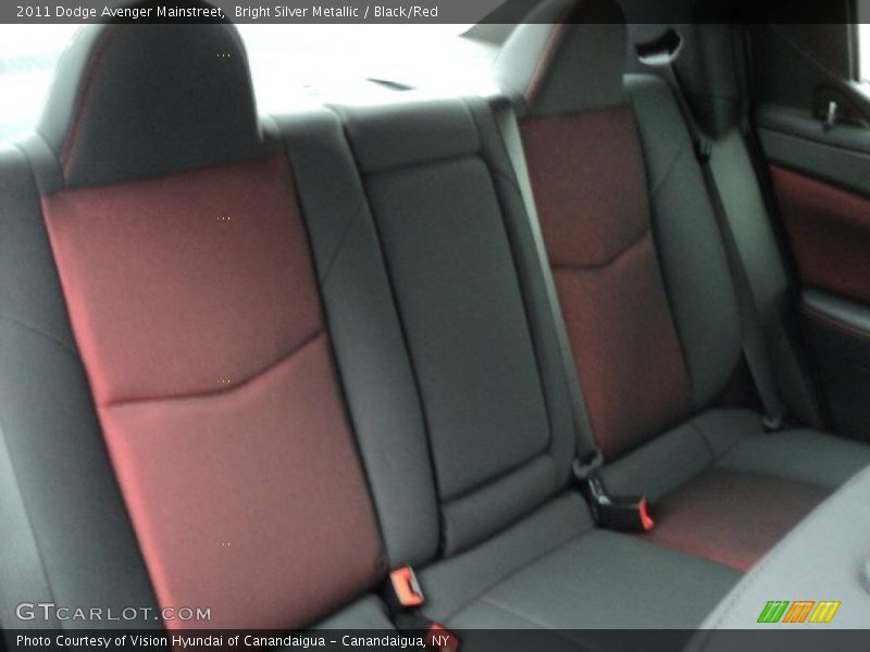 Bright Silver Metallic / Black/Red 2011 Dodge Avenger Mainstreet