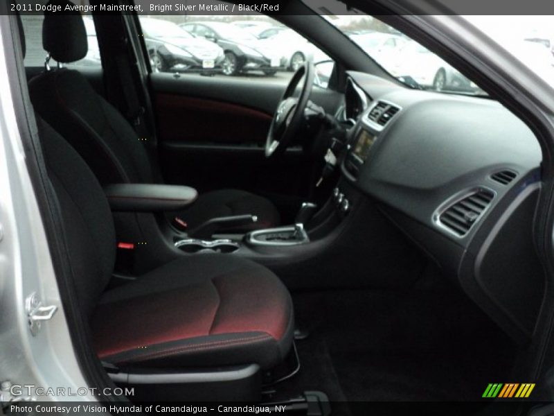 Bright Silver Metallic / Black/Red 2011 Dodge Avenger Mainstreet