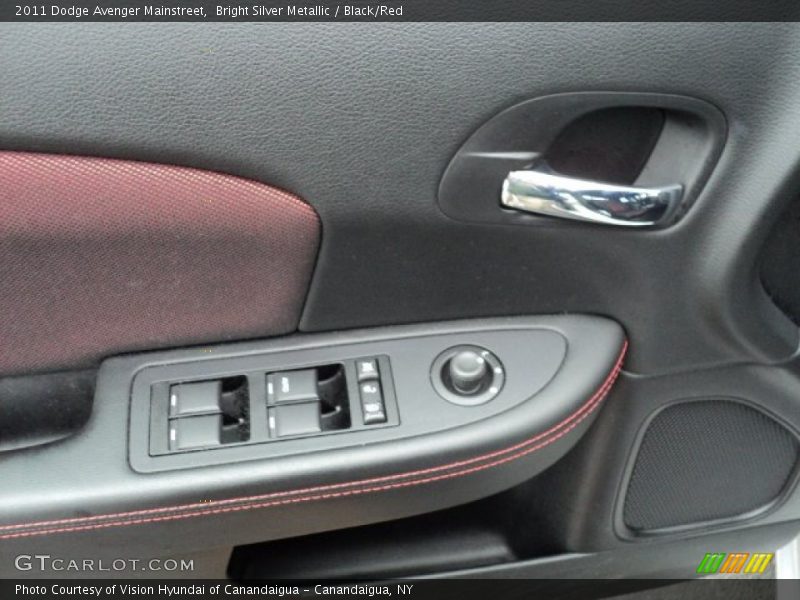 Bright Silver Metallic / Black/Red 2011 Dodge Avenger Mainstreet