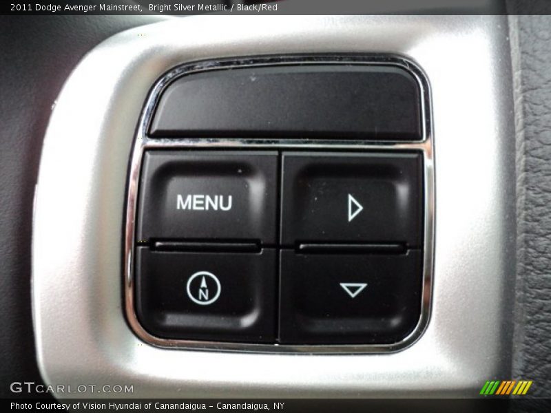 Bright Silver Metallic / Black/Red 2011 Dodge Avenger Mainstreet