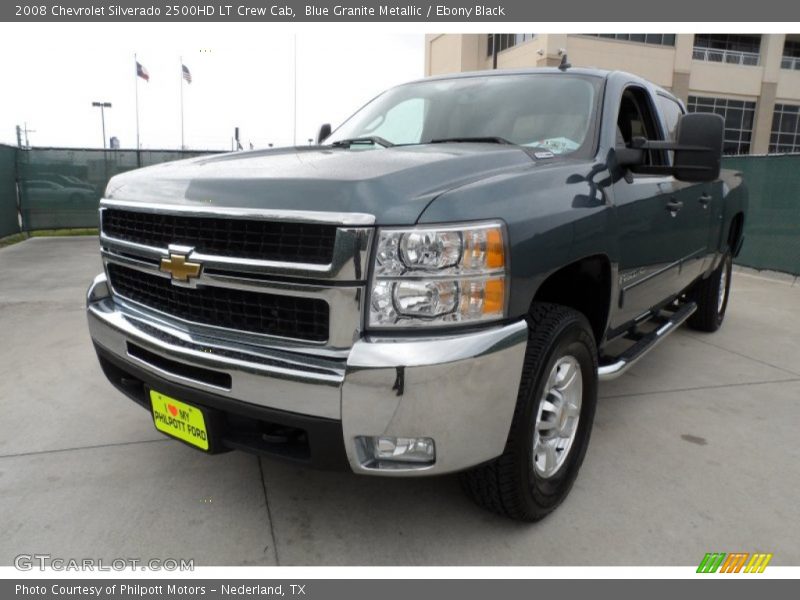 Blue Granite Metallic / Ebony Black 2008 Chevrolet Silverado 2500HD LT Crew Cab