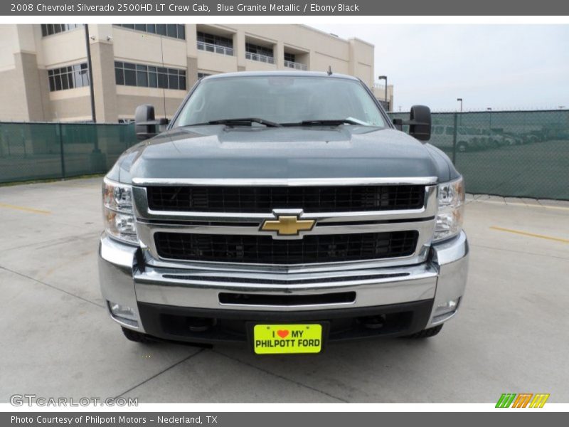 Blue Granite Metallic / Ebony Black 2008 Chevrolet Silverado 2500HD LT Crew Cab