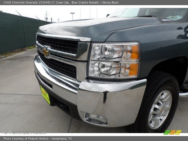 Blue Granite Metallic / Ebony Black 2008 Chevrolet Silverado 2500HD LT Crew Cab