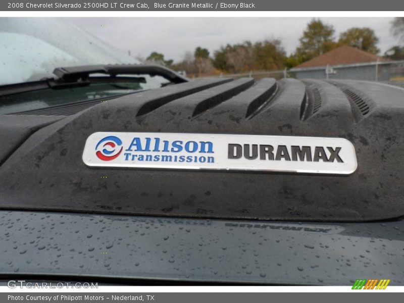 Blue Granite Metallic / Ebony Black 2008 Chevrolet Silverado 2500HD LT Crew Cab
