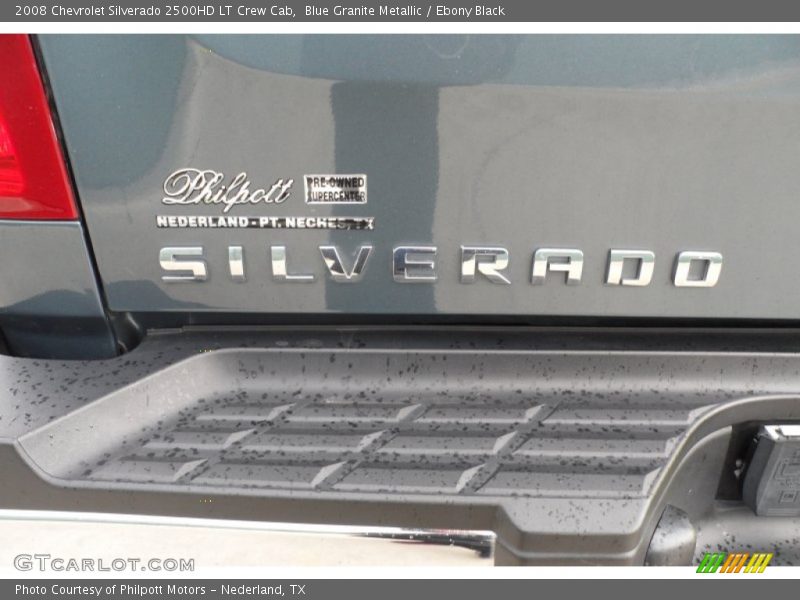 Blue Granite Metallic / Ebony Black 2008 Chevrolet Silverado 2500HD LT Crew Cab