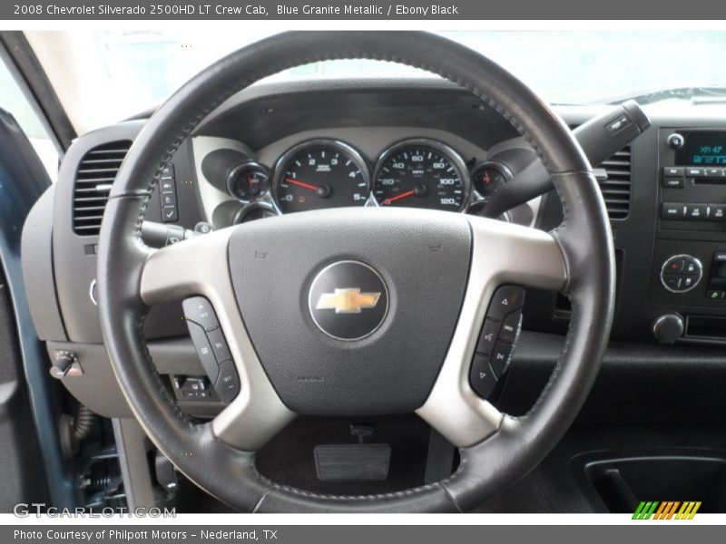 Blue Granite Metallic / Ebony Black 2008 Chevrolet Silverado 2500HD LT Crew Cab