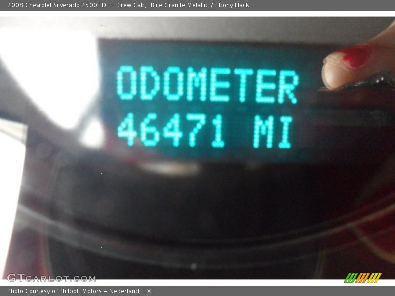 Blue Granite Metallic / Ebony Black 2008 Chevrolet Silverado 2500HD LT Crew Cab