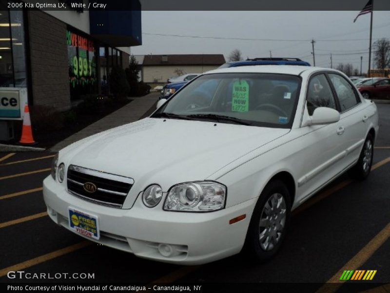 White / Gray 2006 Kia Optima LX