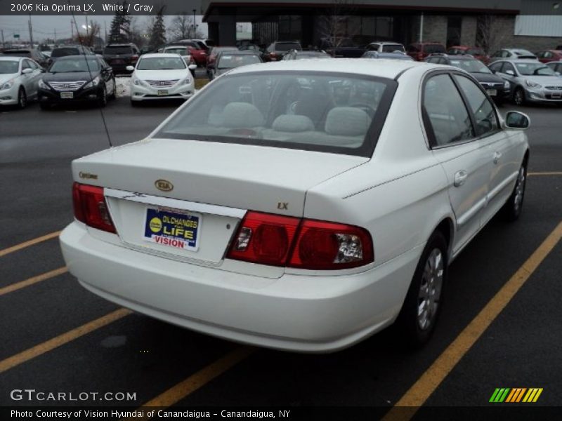 White / Gray 2006 Kia Optima LX