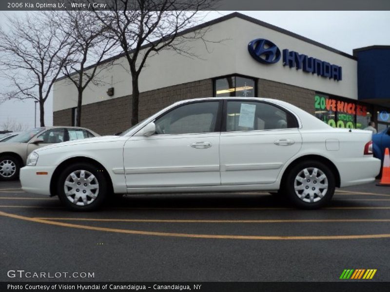 White / Gray 2006 Kia Optima LX