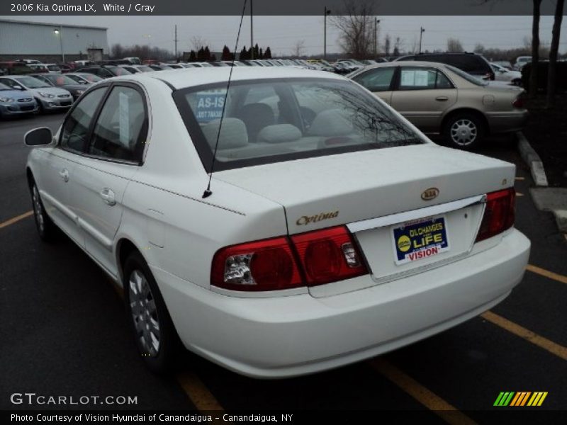 White / Gray 2006 Kia Optima LX