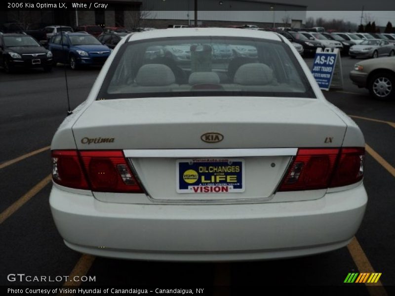 White / Gray 2006 Kia Optima LX