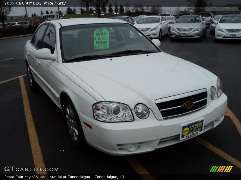 White / Gray 2006 Kia Optima LX