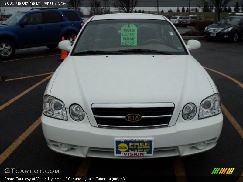 White / Gray 2006 Kia Optima LX