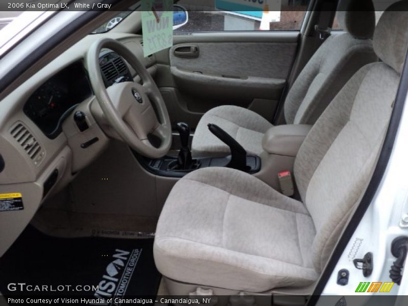 White / Gray 2006 Kia Optima LX
