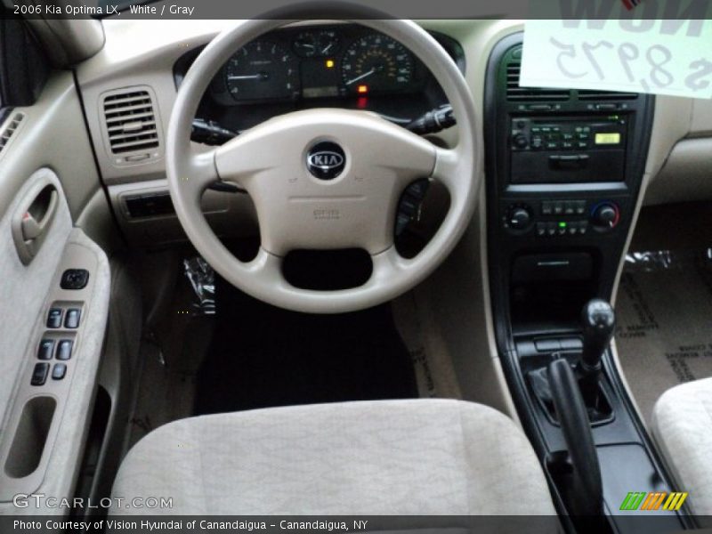 White / Gray 2006 Kia Optima LX