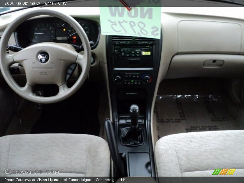White / Gray 2006 Kia Optima LX
