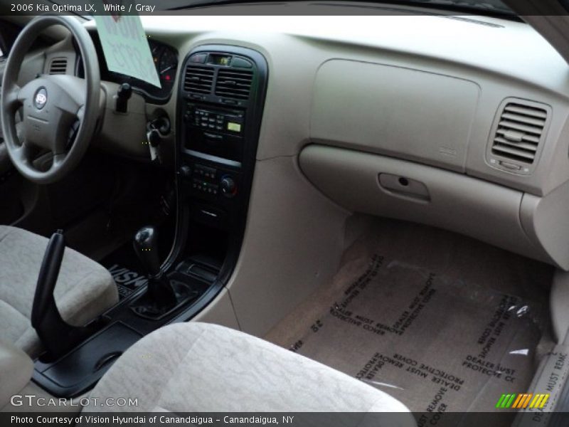 White / Gray 2006 Kia Optima LX
