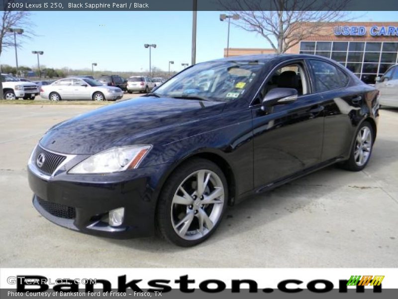 Black Sapphire Pearl / Black 2009 Lexus IS 250