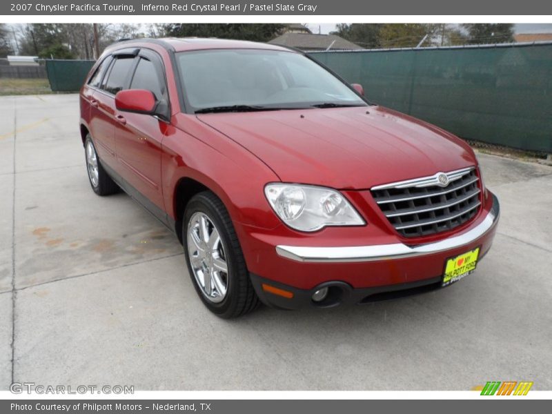 Inferno Red Crystal Pearl / Pastel Slate Gray 2007 Chrysler Pacifica Touring