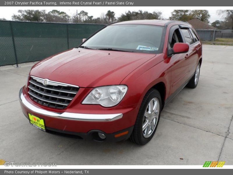 Inferno Red Crystal Pearl / Pastel Slate Gray 2007 Chrysler Pacifica Touring