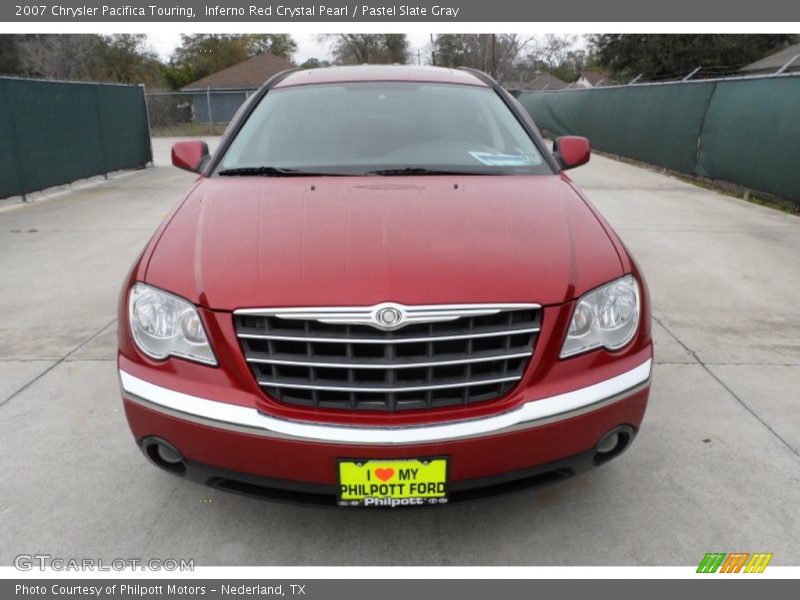 Inferno Red Crystal Pearl / Pastel Slate Gray 2007 Chrysler Pacifica Touring