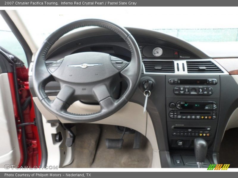 Inferno Red Crystal Pearl / Pastel Slate Gray 2007 Chrysler Pacifica Touring