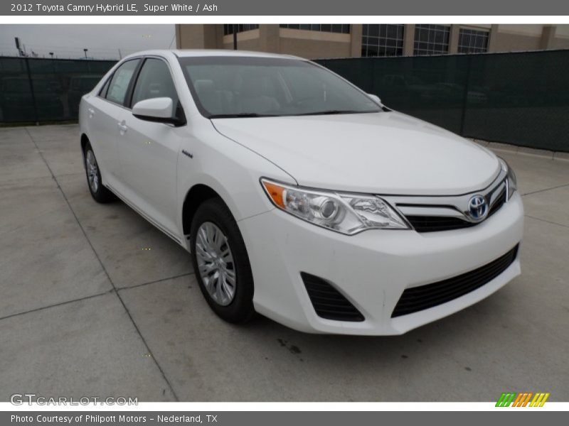 Super White / Ash 2012 Toyota Camry Hybrid LE